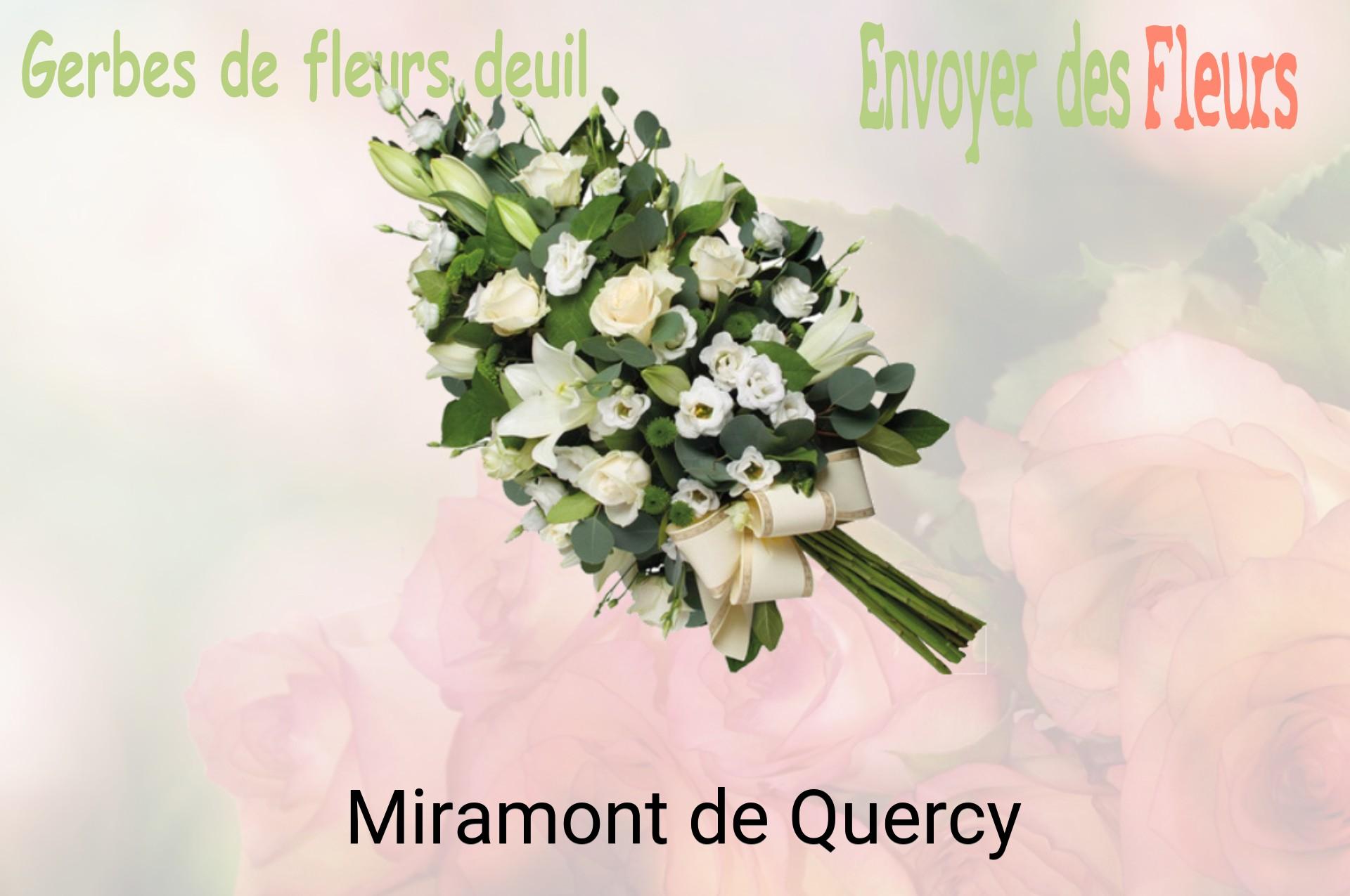 Gerbe de fleurs de deuil livrée à Miramont-de-Quercy